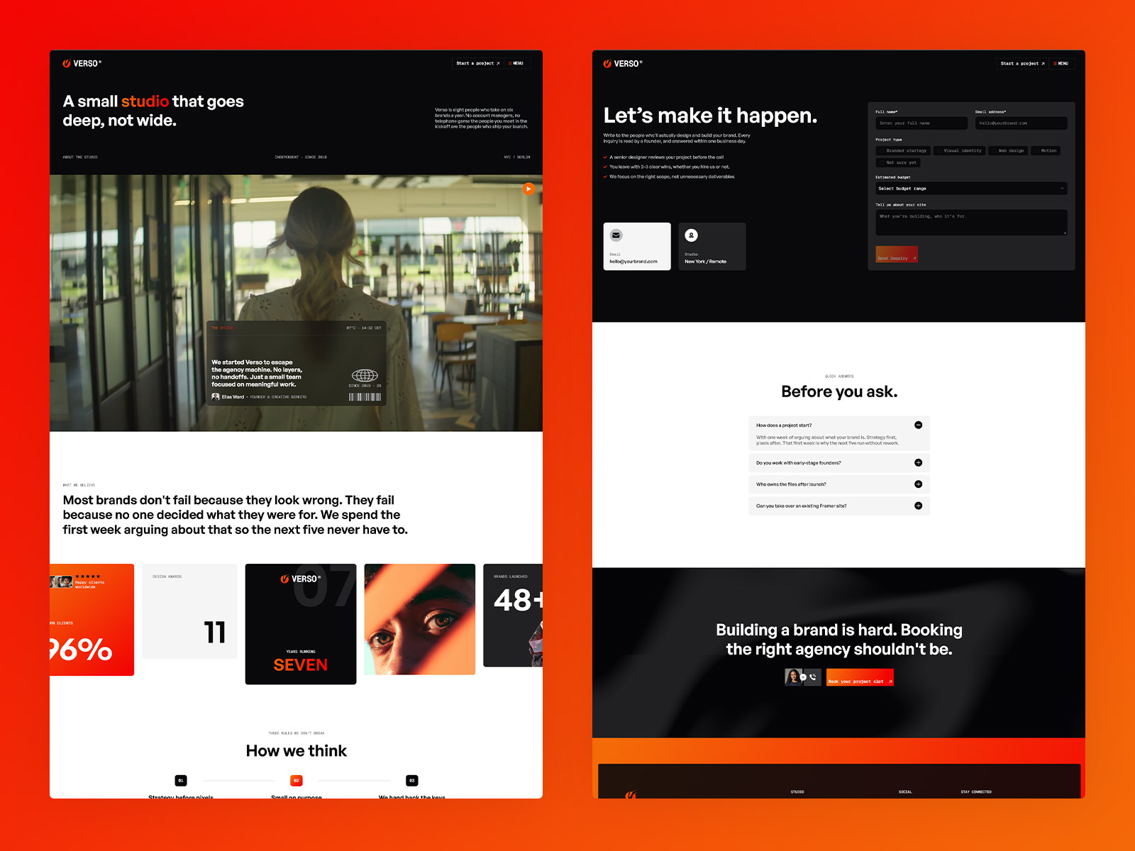 Modern Portfolio & Agency Framer Template 