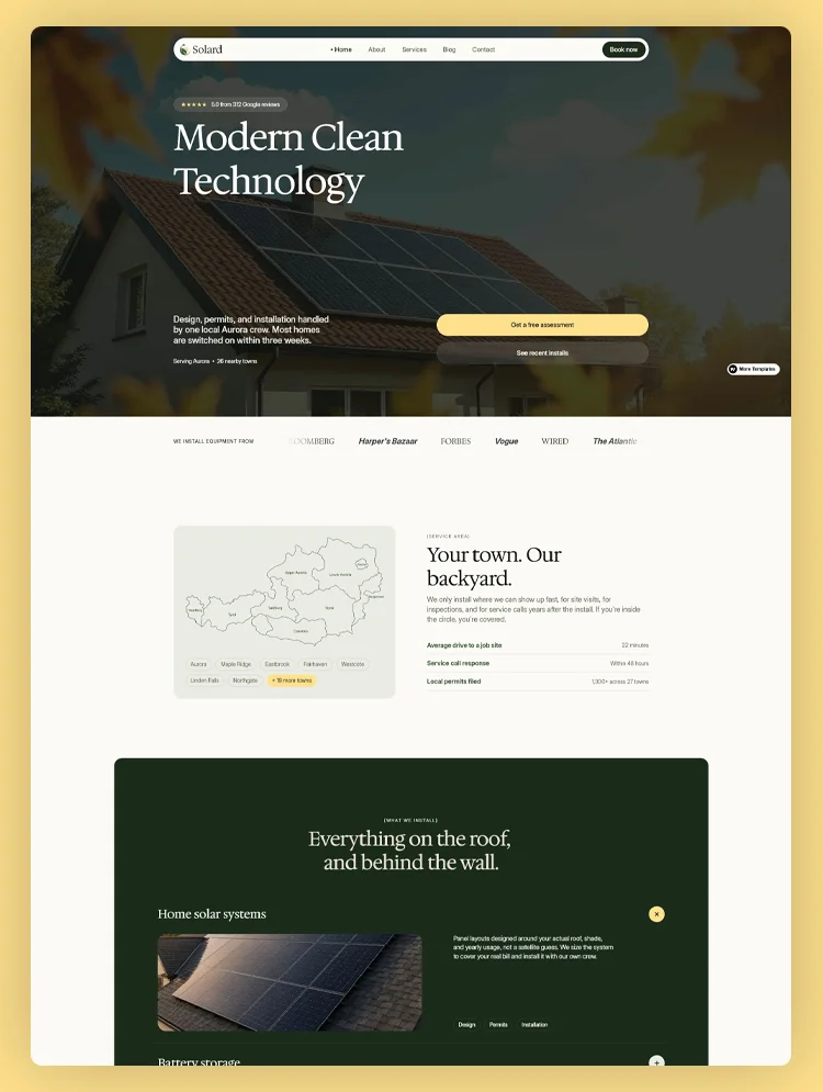 Solar energy webflow template