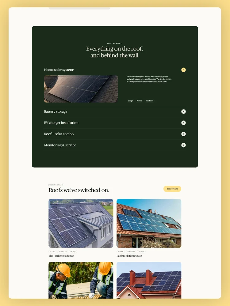 Solar energy webflow template