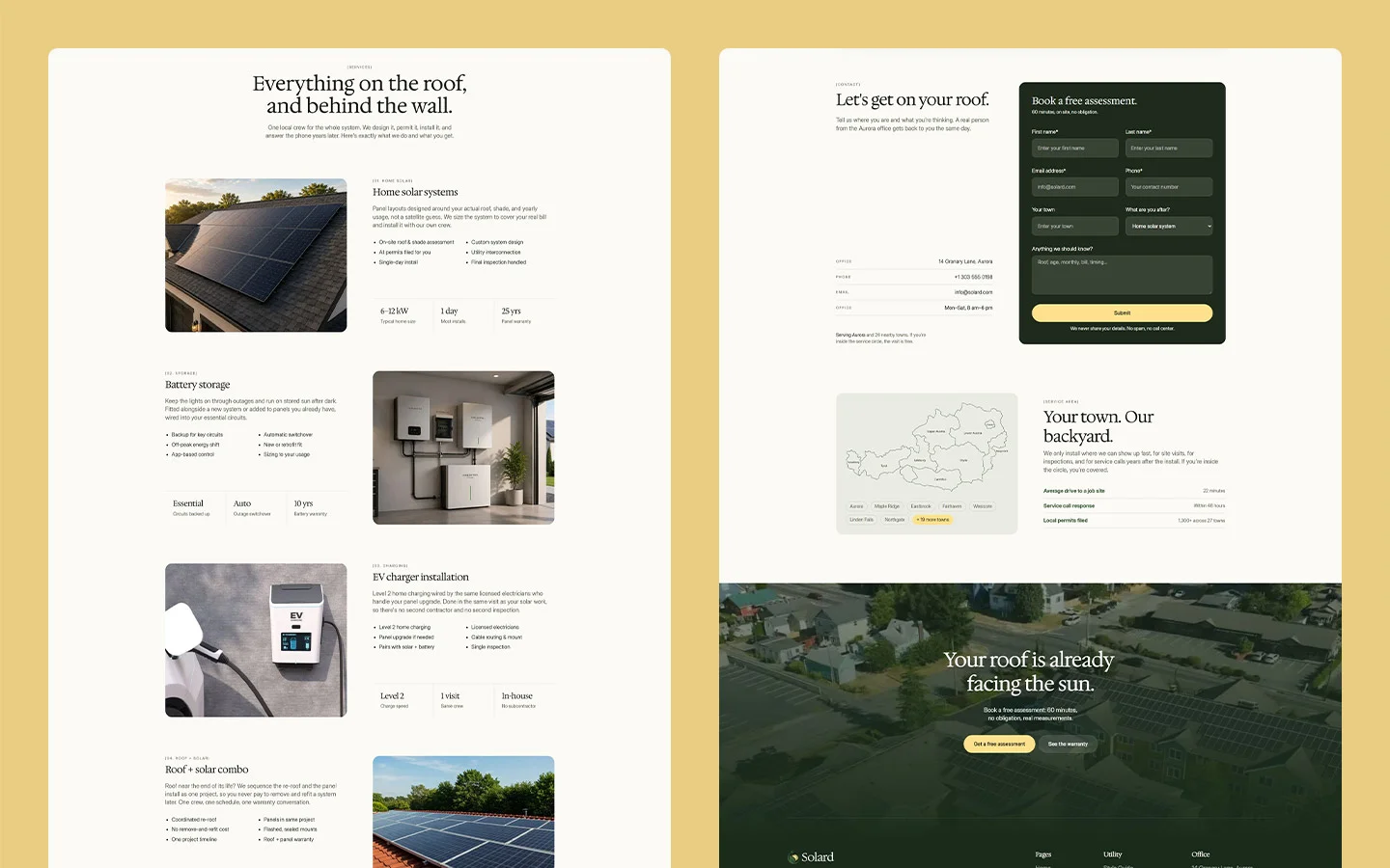 Residential solar website
