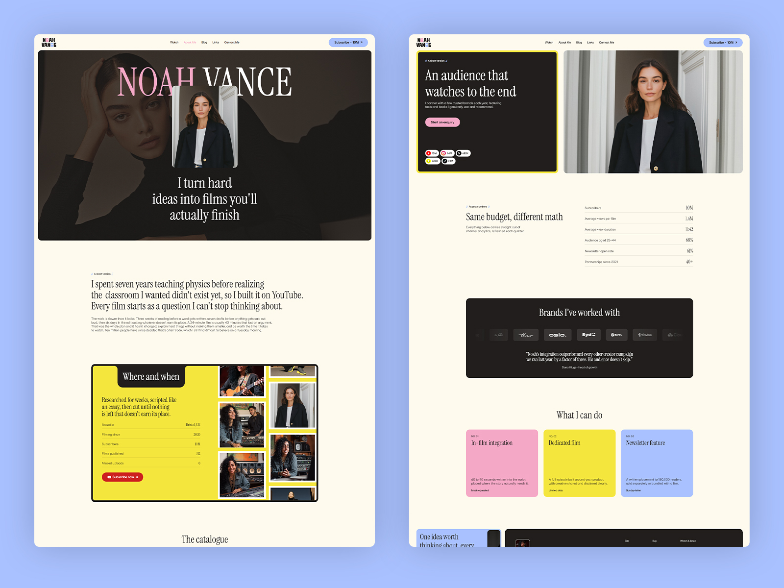 Personal Brand Website Template for Creators