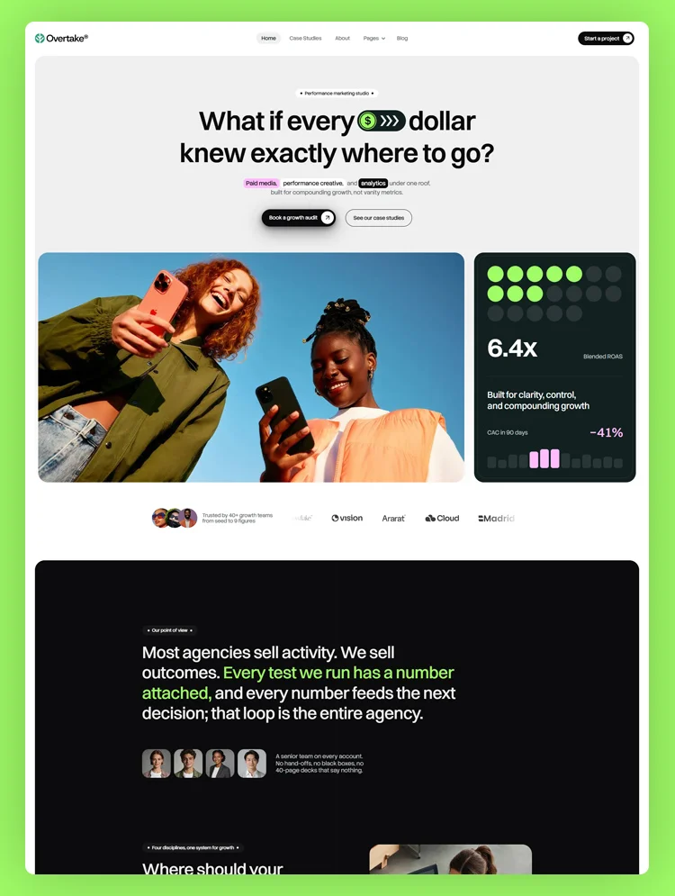 Growth marketing website template