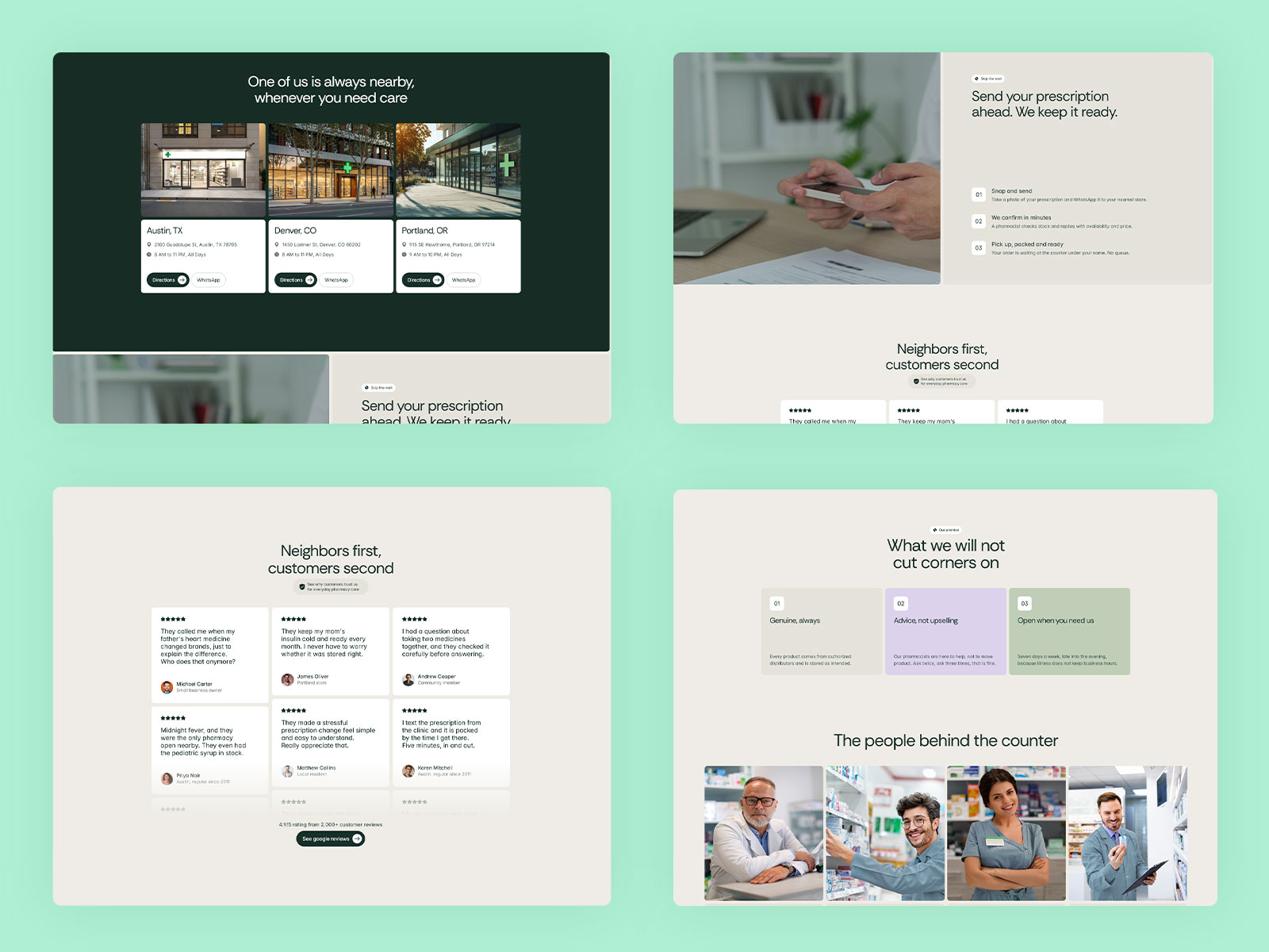 Pharma Store prescription refill process section