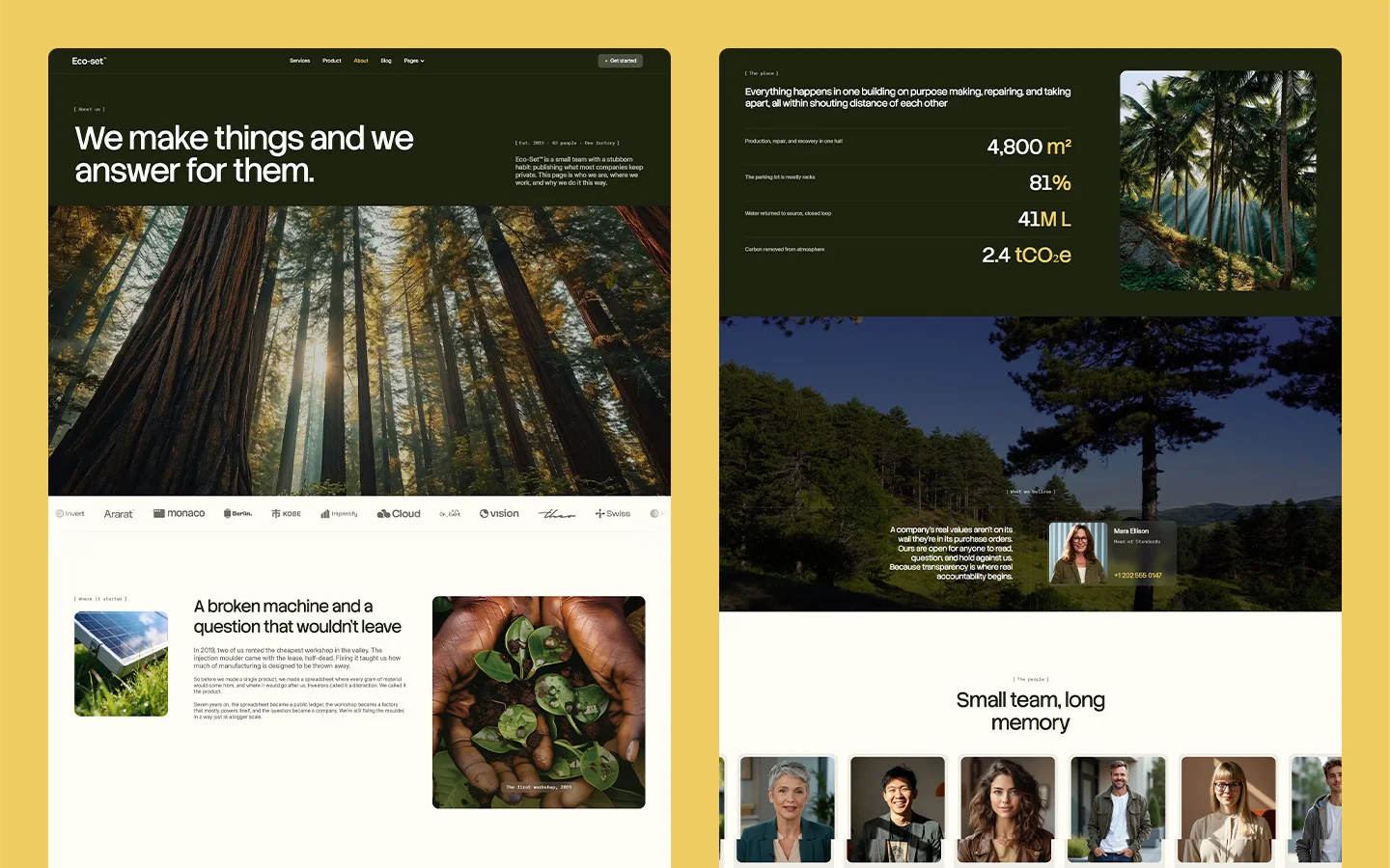 Renewable energy website template