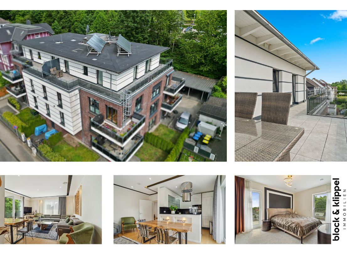 Exklusive Penthouse-Wohnung mit Dachterrasse in Flintbek bei Kiel - hochwertig & energieeffizient