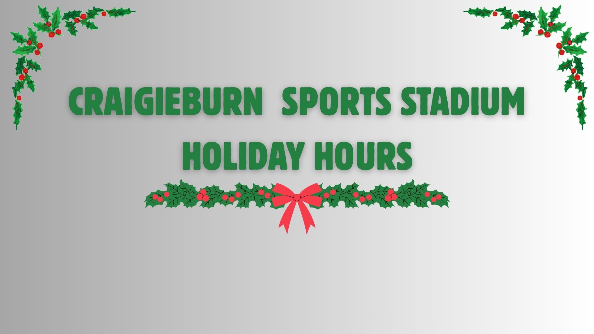 Craigieburn Sports Stadium Holiday Hours