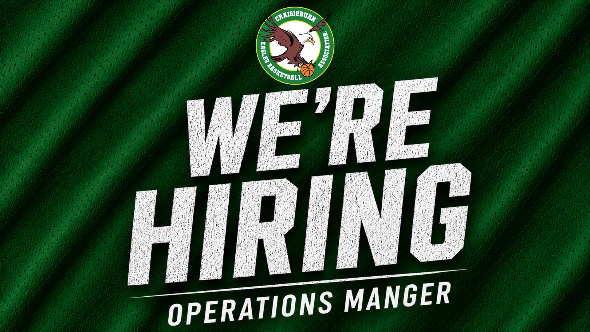 We're Hiring - Operations Manager