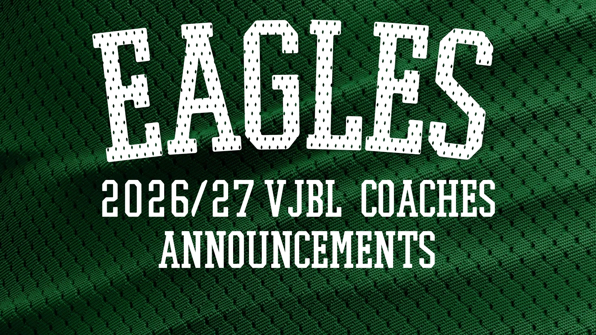 VJBL 2026/27 COACHES ANNOUNCEMENTS!