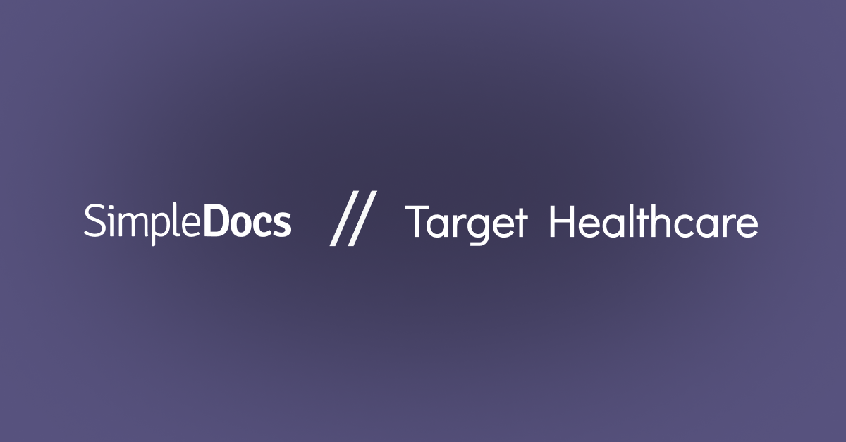A white background with the Target Healthcare logo