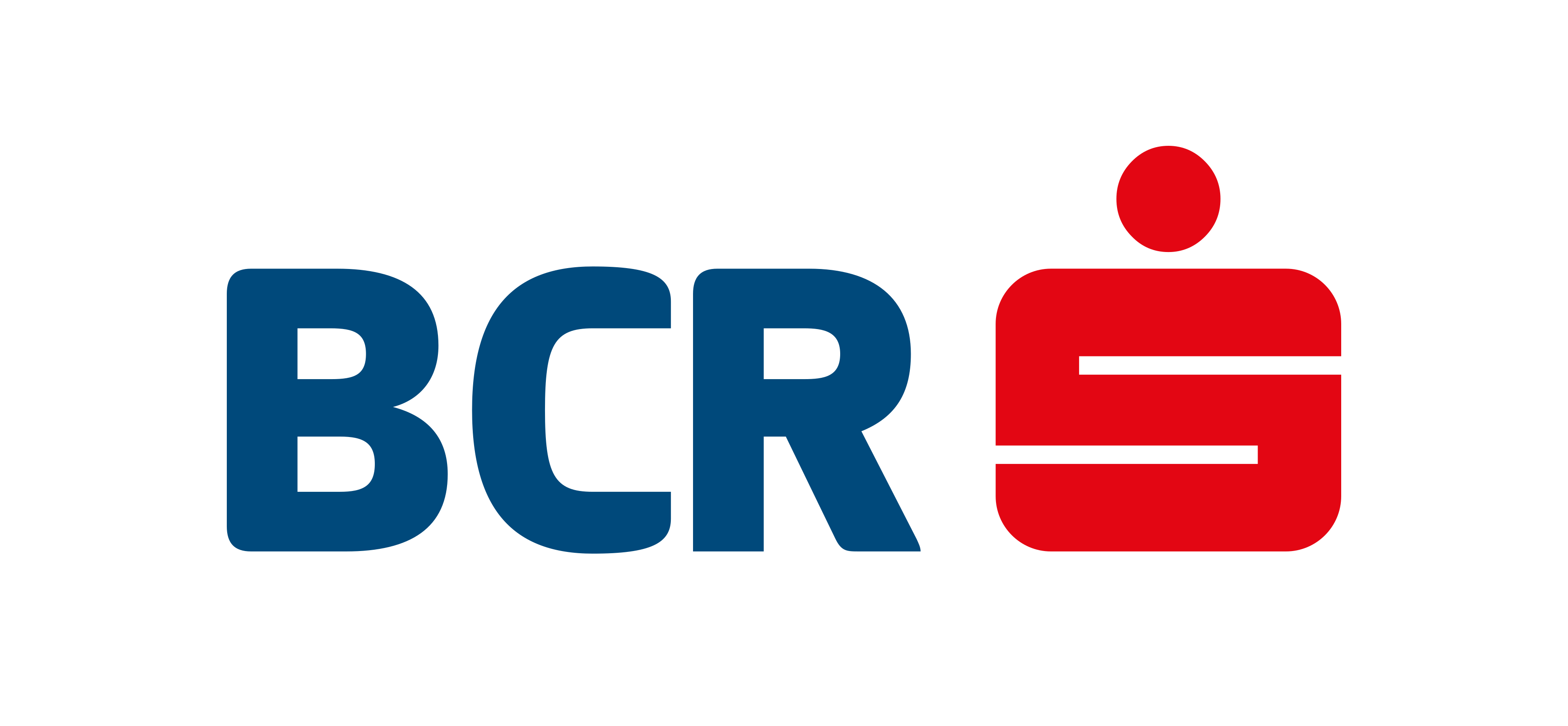 Logotipo de BCR sobre fondo blanco