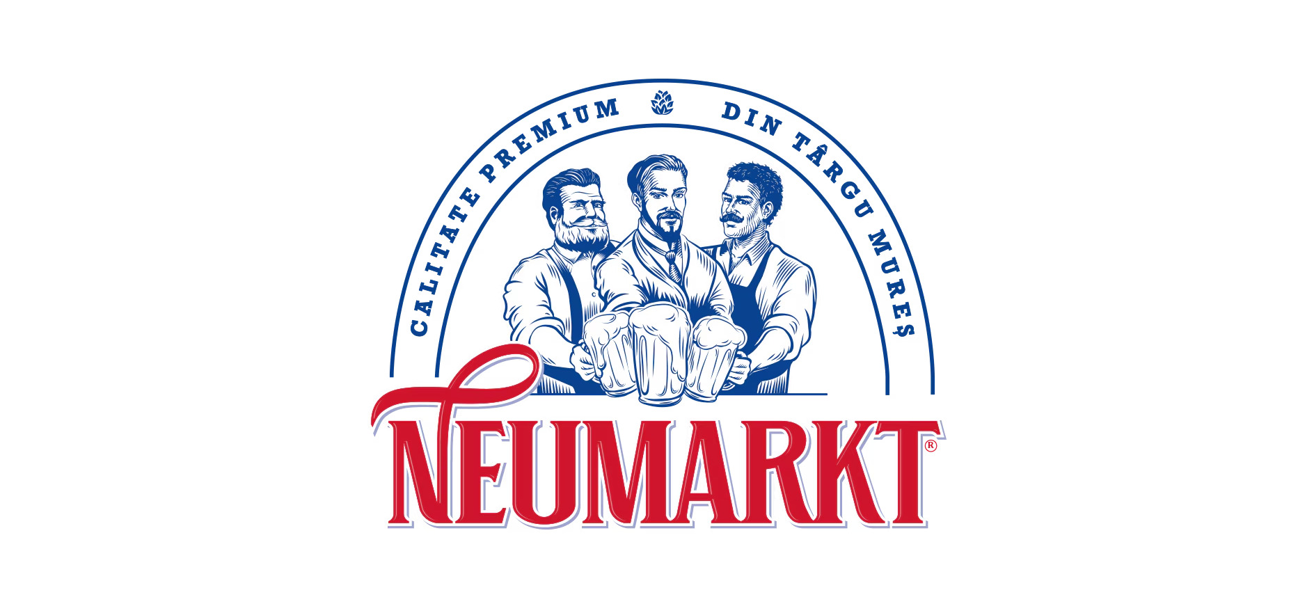 Logotipo de cerveza Neumarkt sobre fondo blanco
