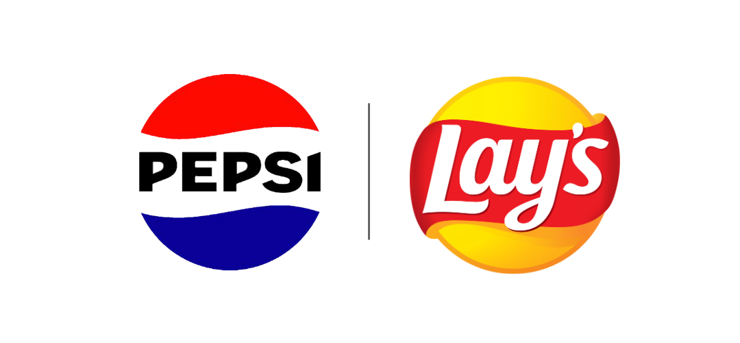 Logotipos de Pepsi y Lay's uno junto al otro