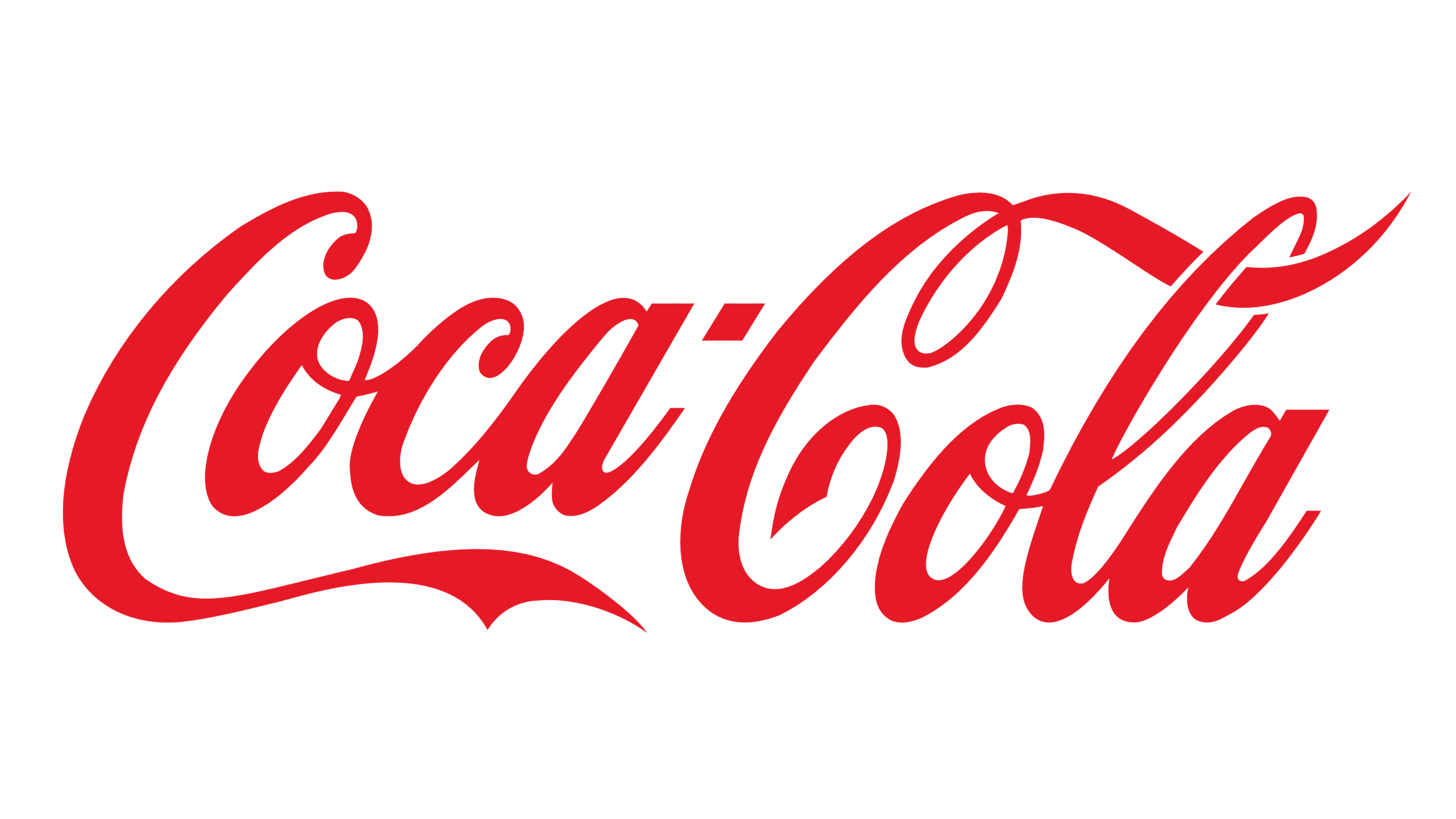 Logotipo de Coca-Cola sobre fondo blanco