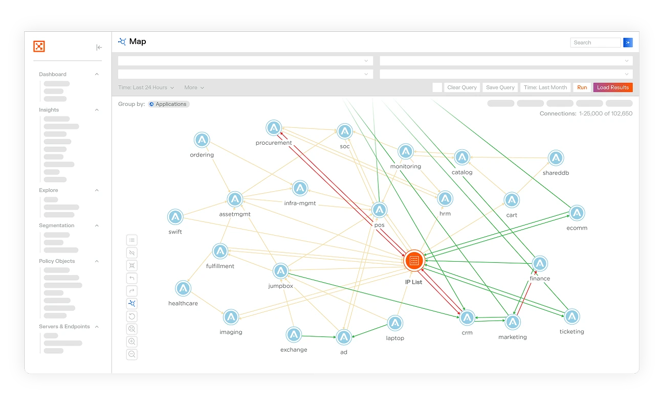 A diagram of the Illumio Map