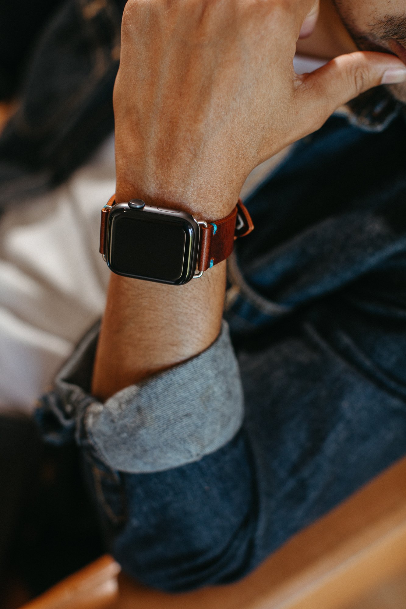 Bluebonnet's Maverick Italian Leather Watch Band