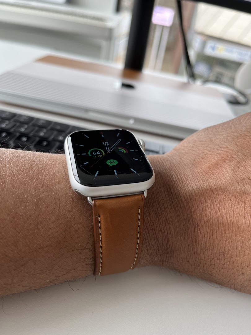 Customer Wearing Tan Watch Band
