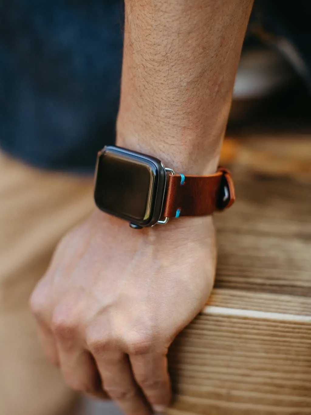 Model wearing maverick watch band