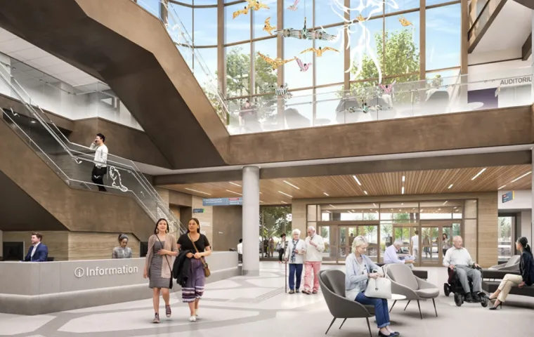 View of the Hall of the new South Niagara Hospital hospital