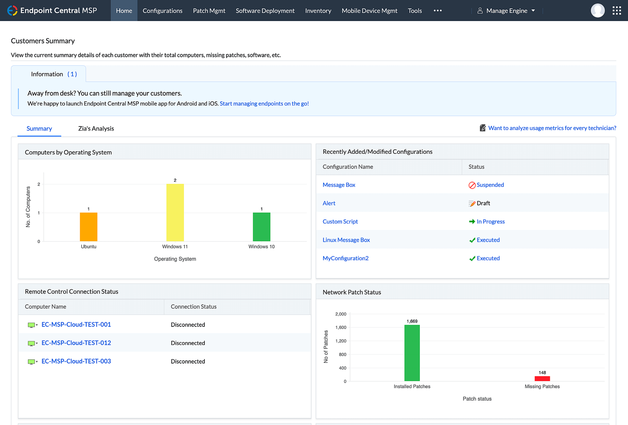 Zoho Endpoint Central