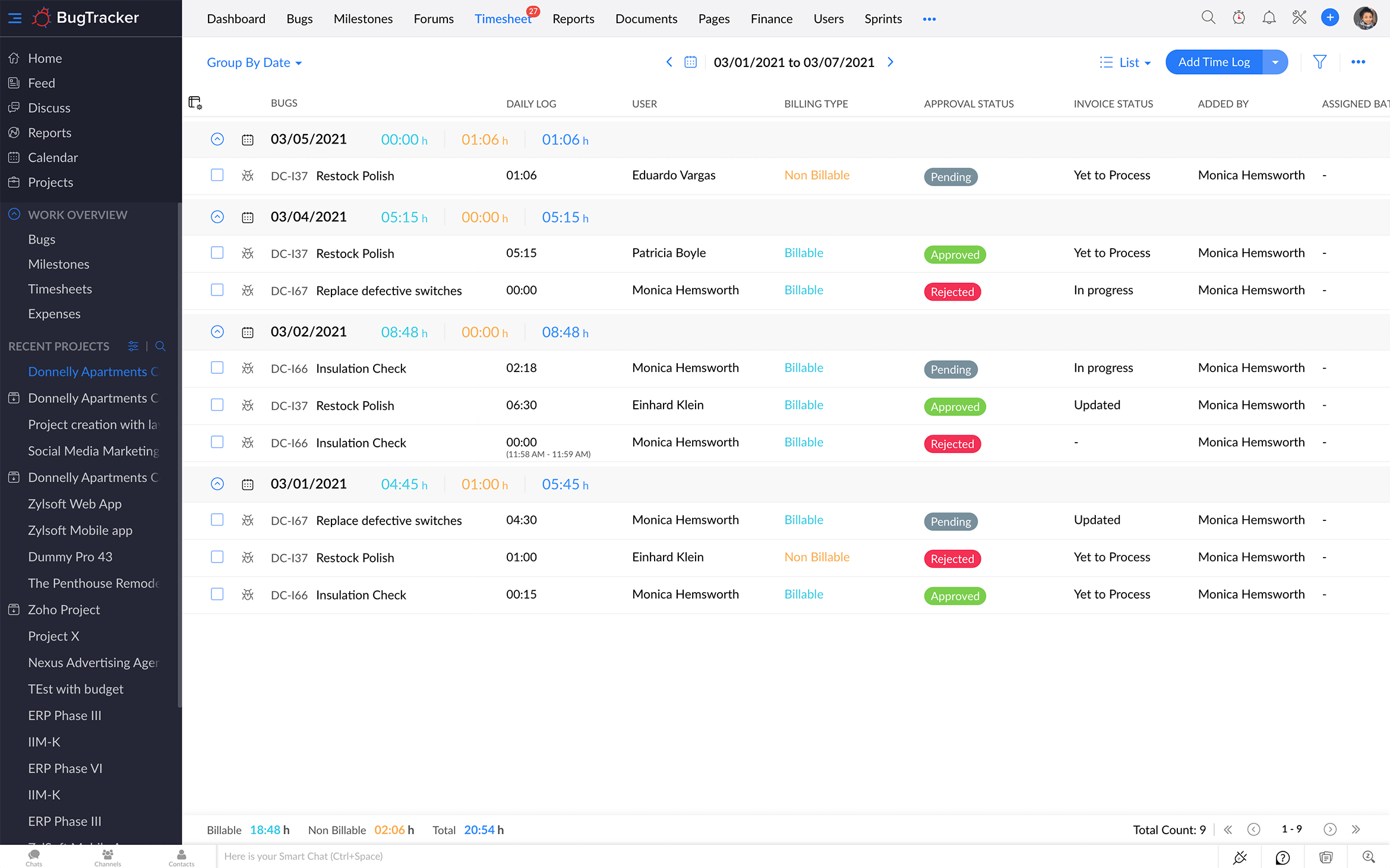 Zoho BugTracker