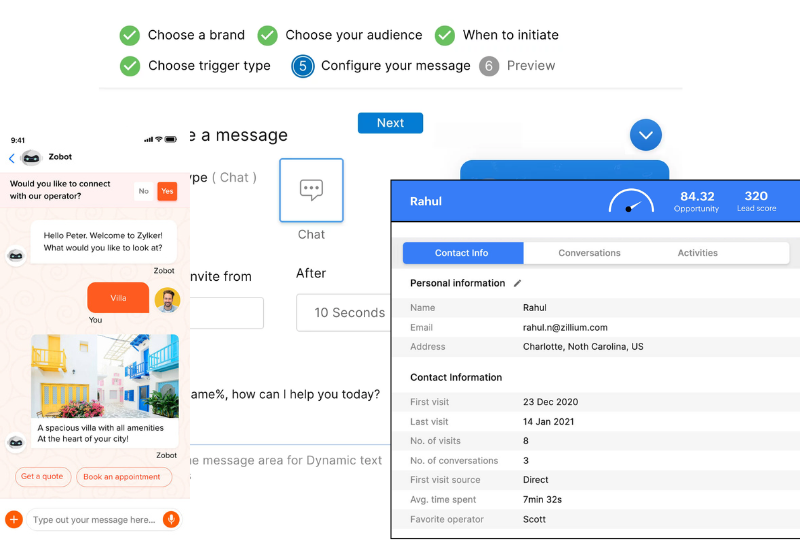 chatbot zoho salesiq webpeak