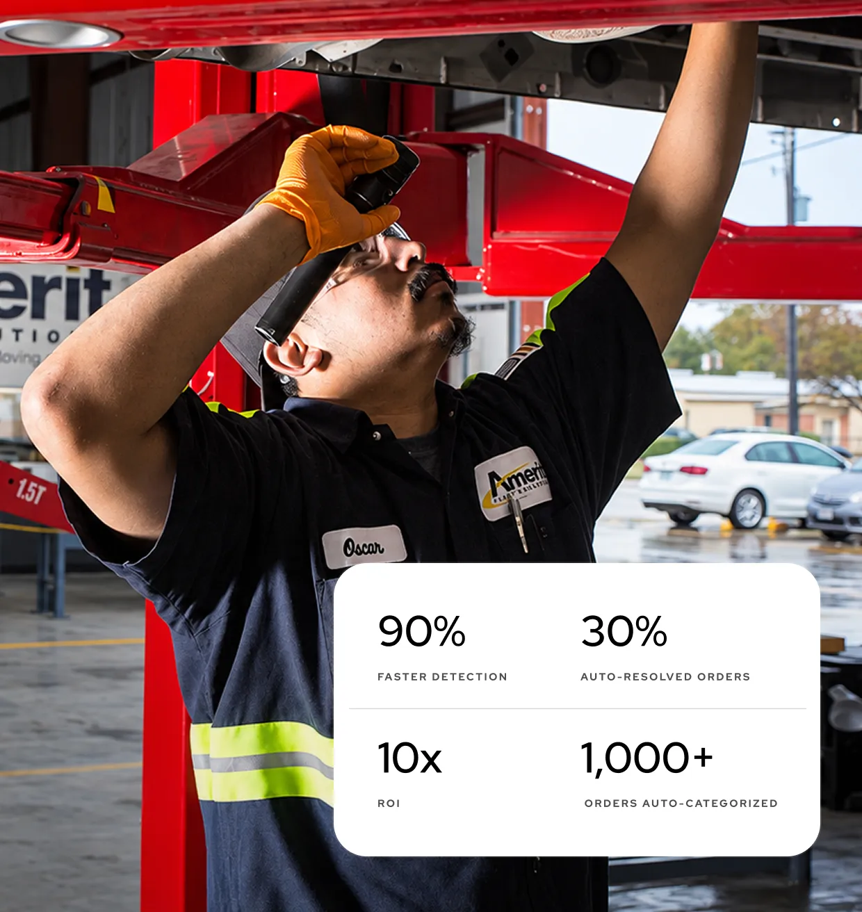 90% faster detection
30% auto-resolved orders
10x ROI
1,000+ orders auto-categorized