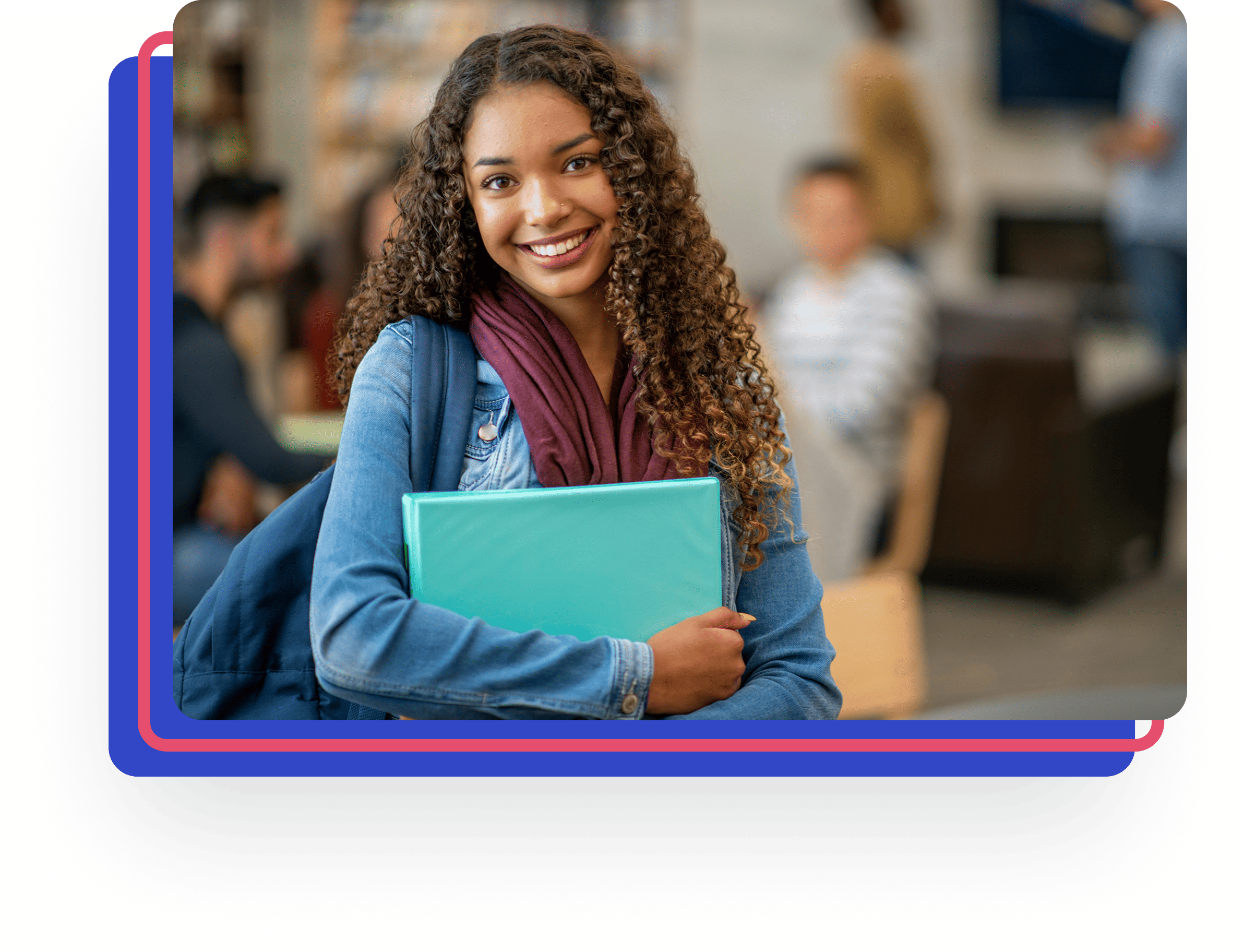 Student holding a folder