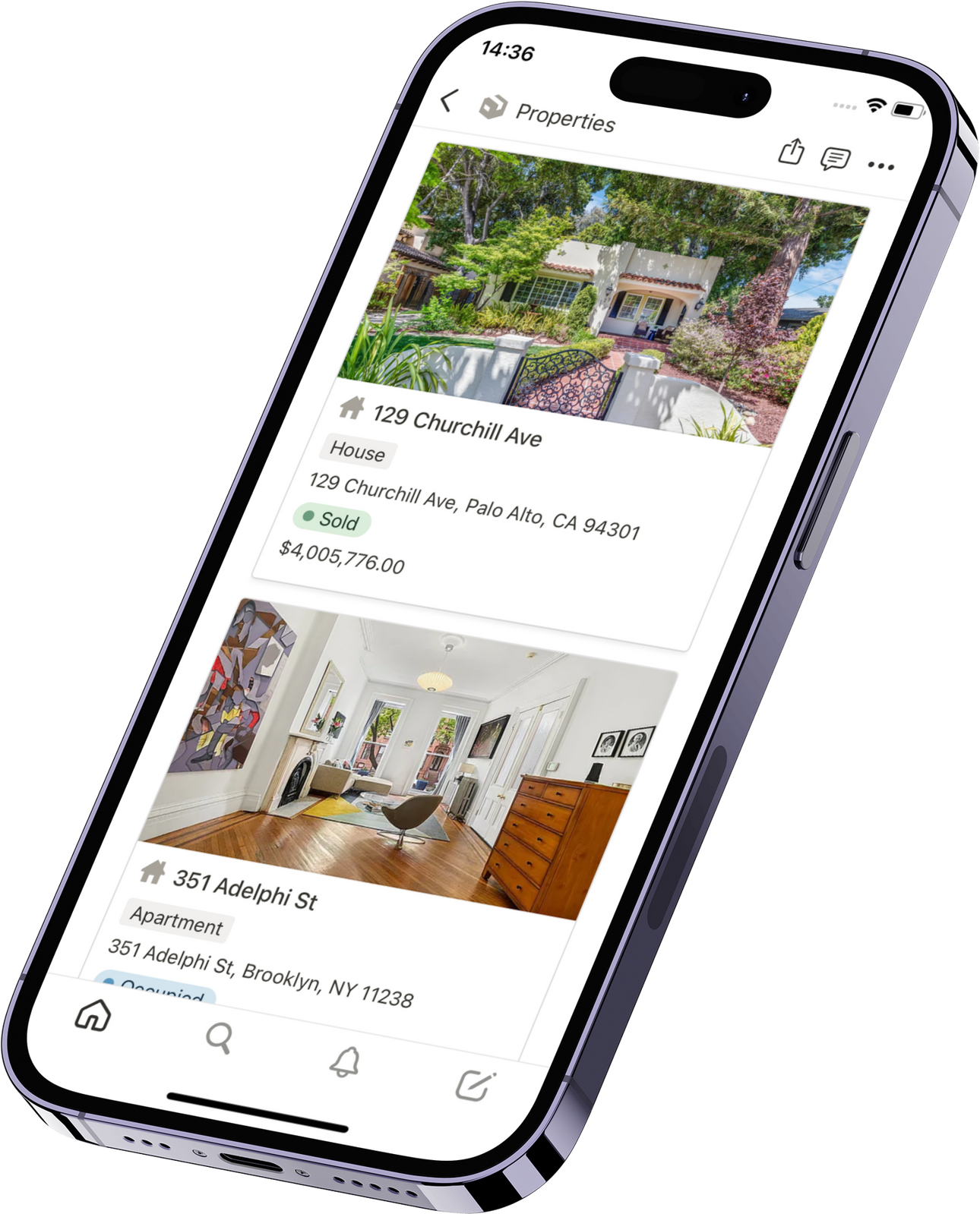 Real Estate Notion Template | iPhone Mockup