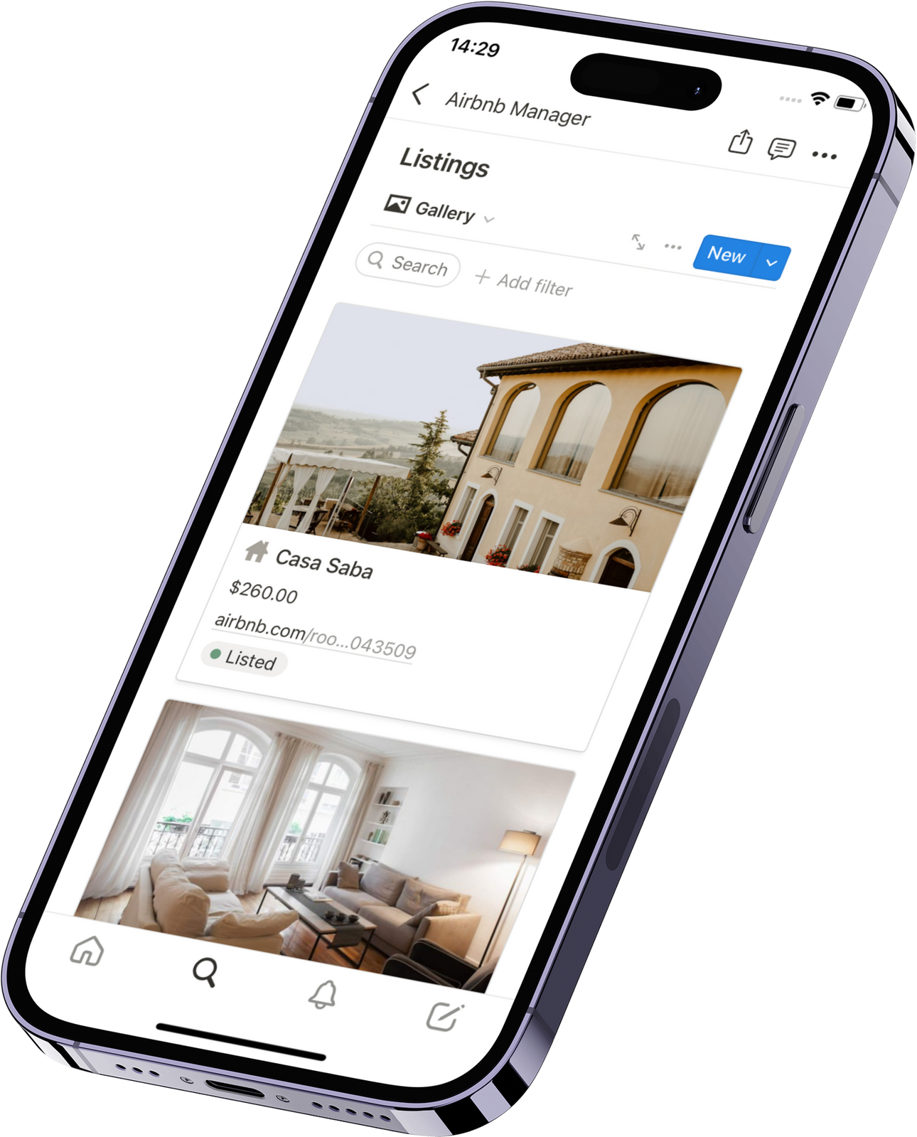 Airbnb Notion Template | iPhone Mockup