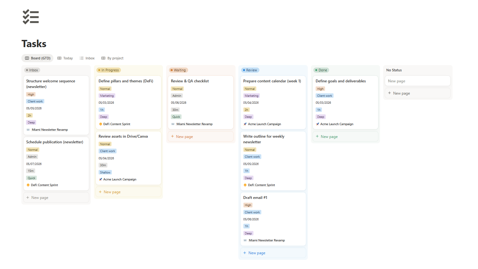 notes notion template