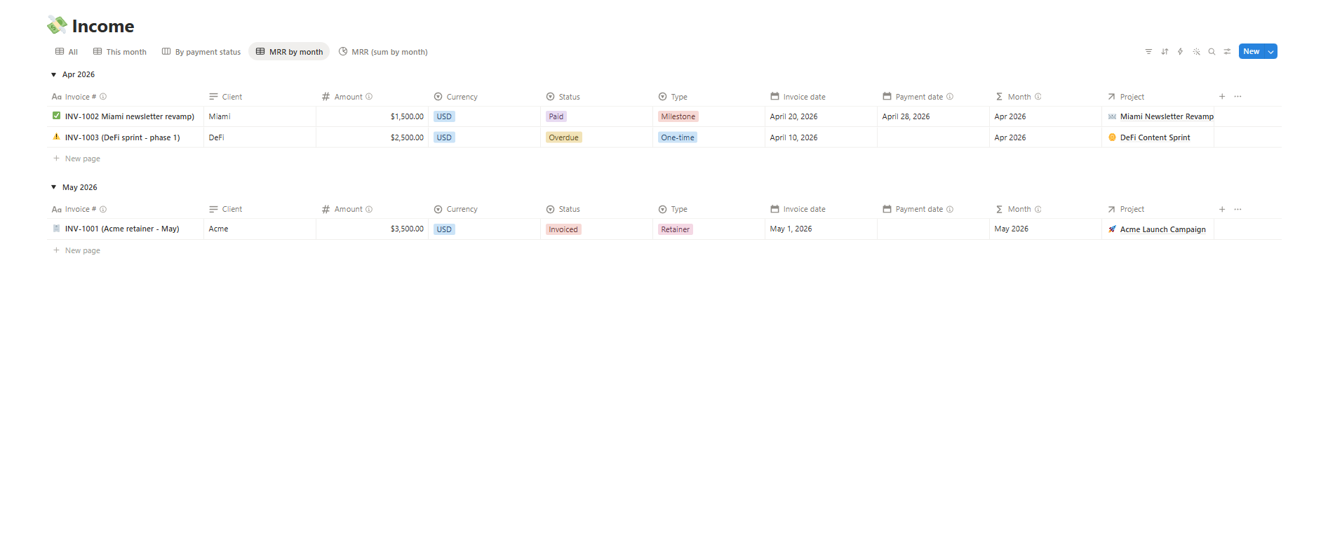 goal tracking notion template