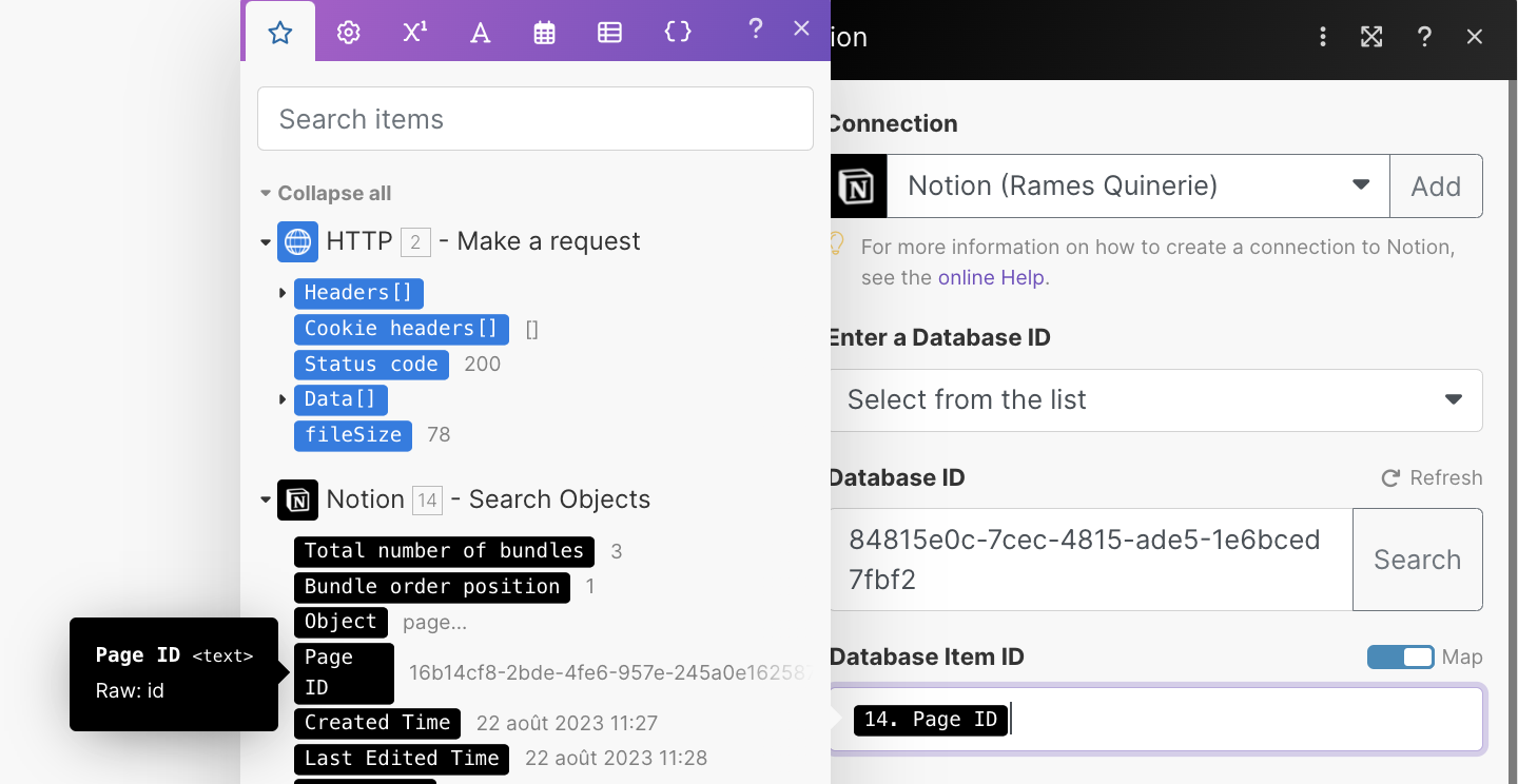 Notion Investment Tracker: Notion Page ID