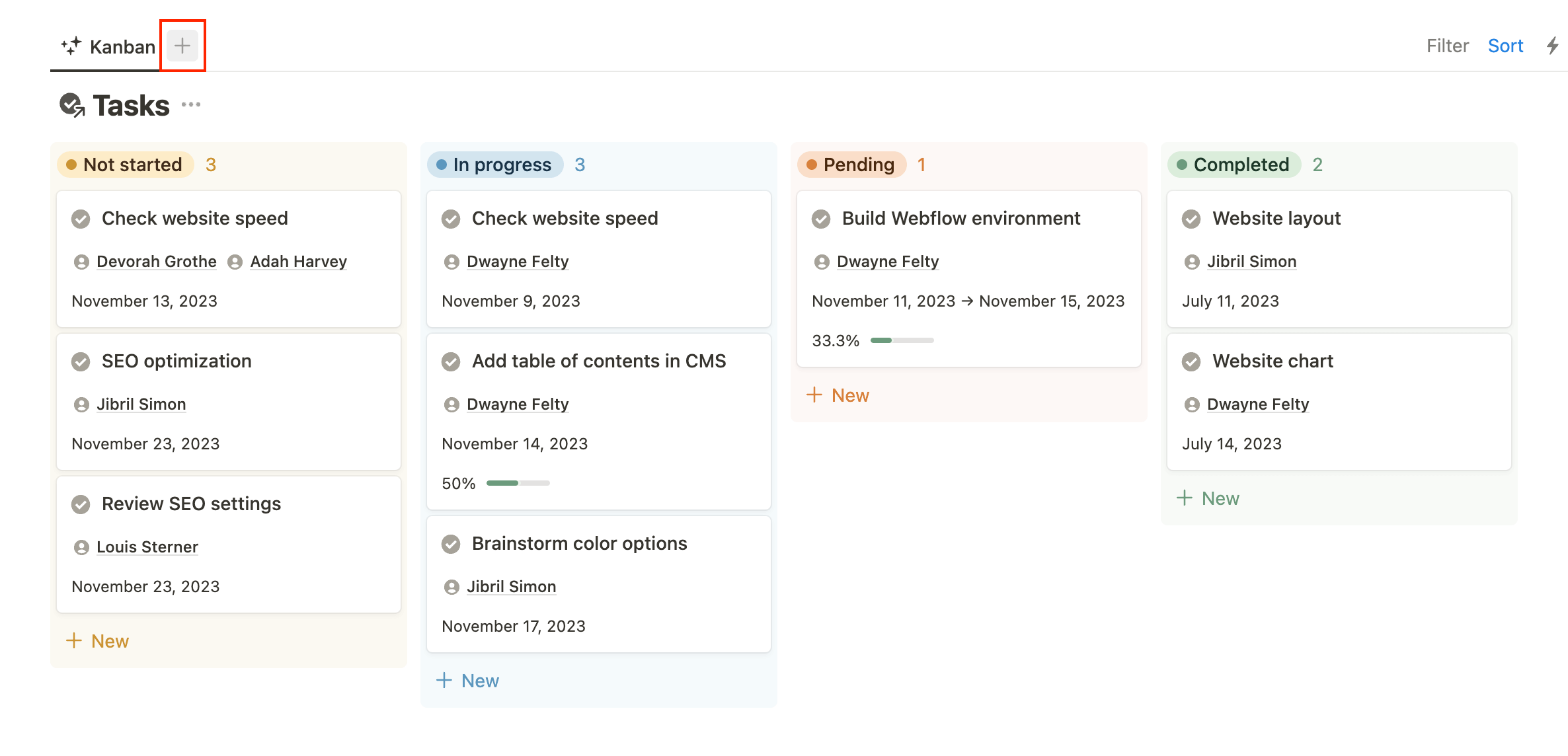 Notion multiple databases in one view