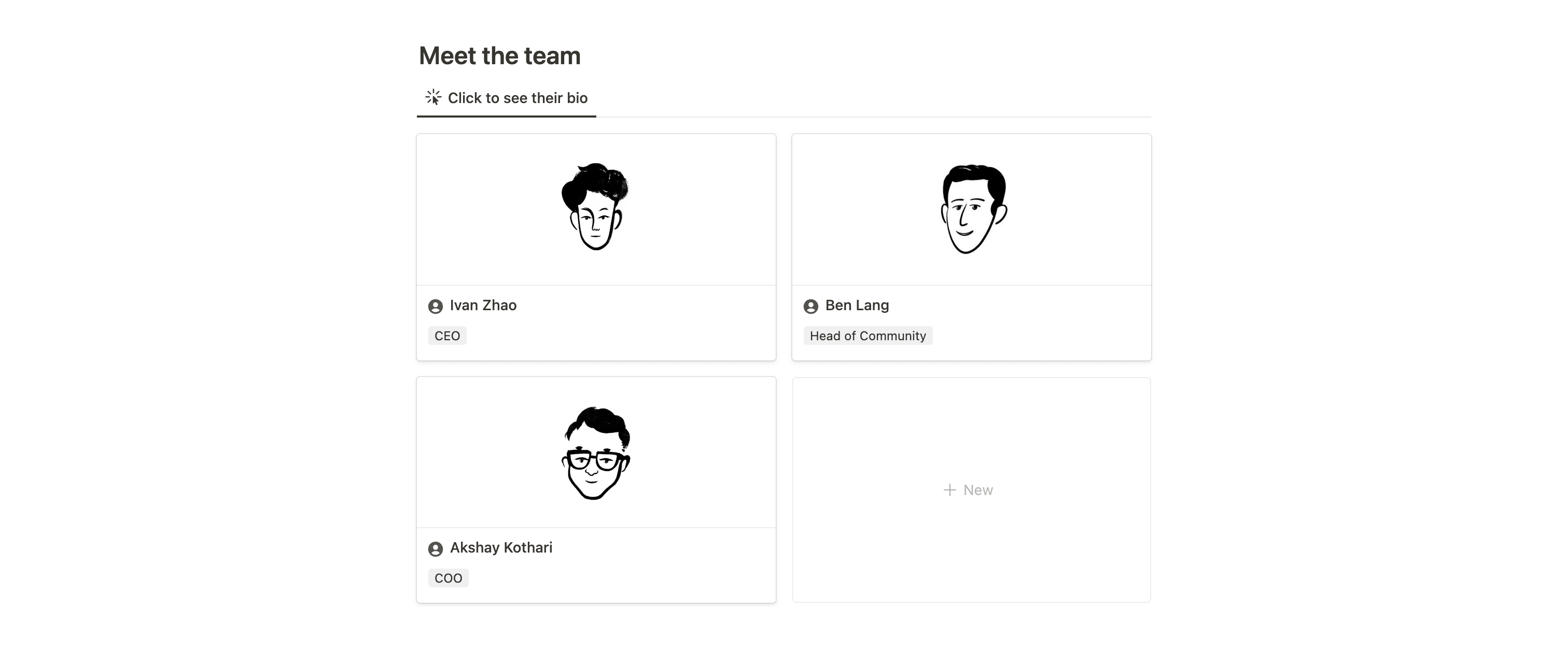 Notion Careers Page Meet the team section