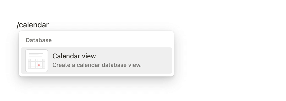 Notion add a calendar