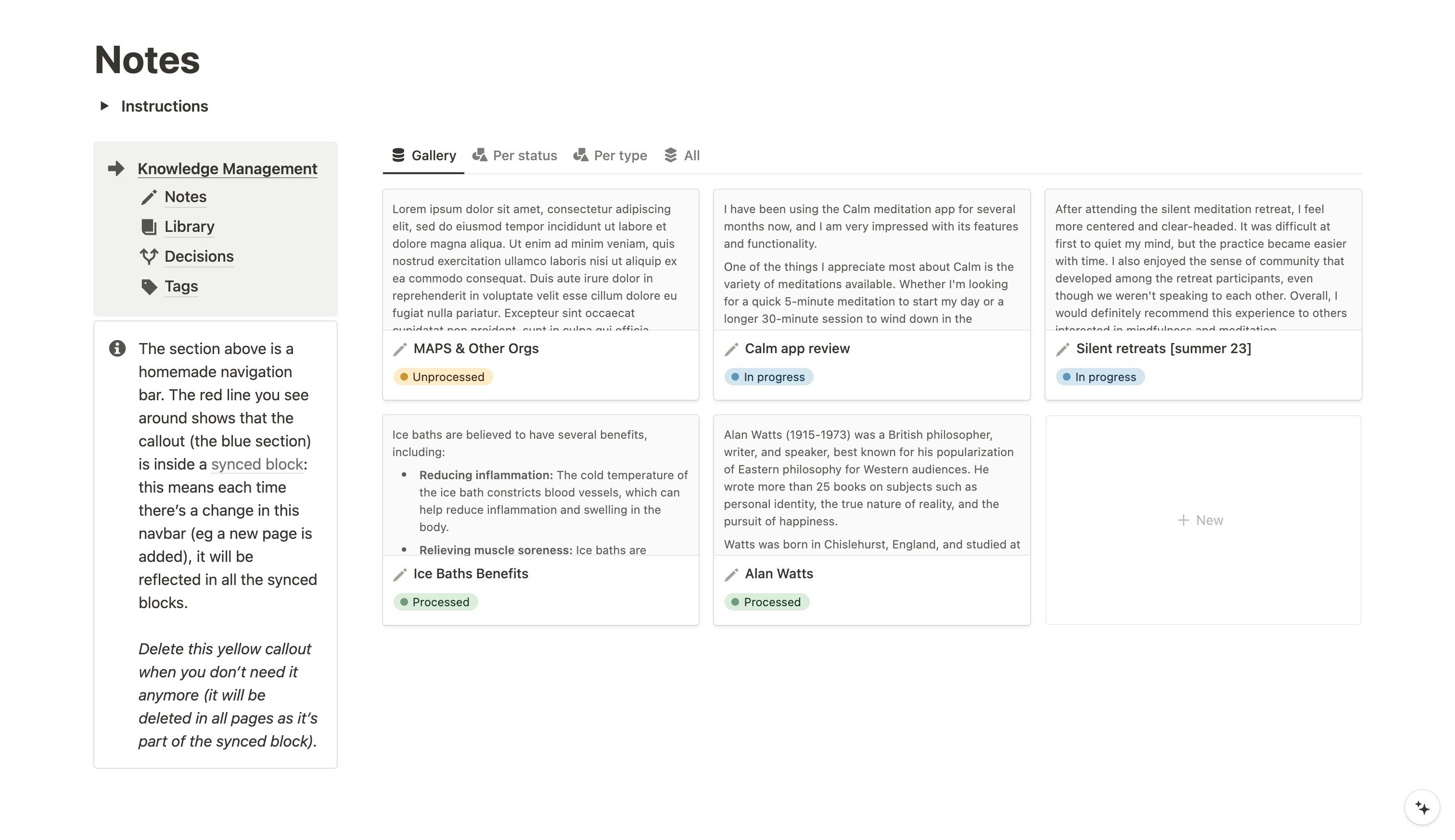 Notion Knowledge Management Notes