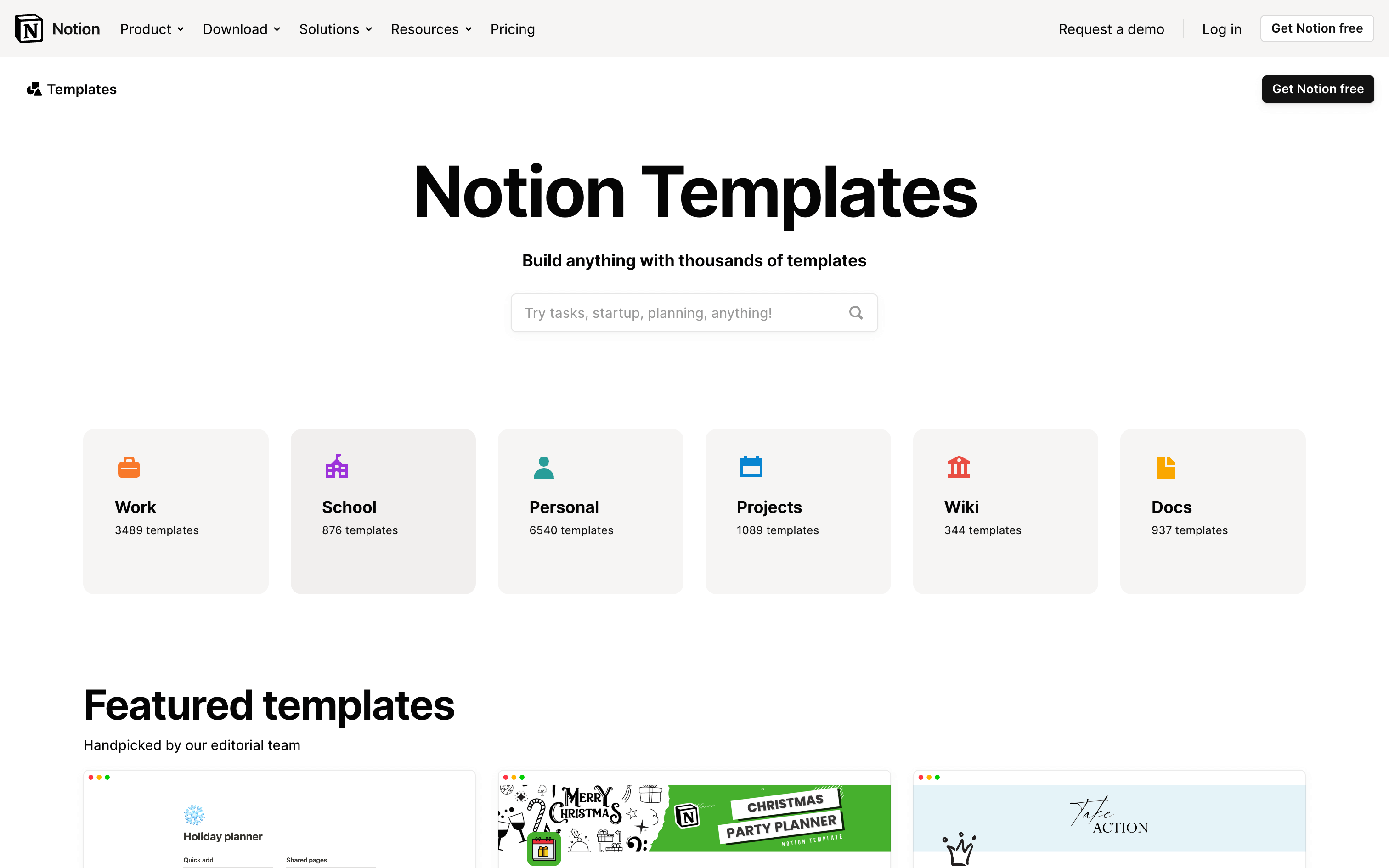 Where to find Notion templates