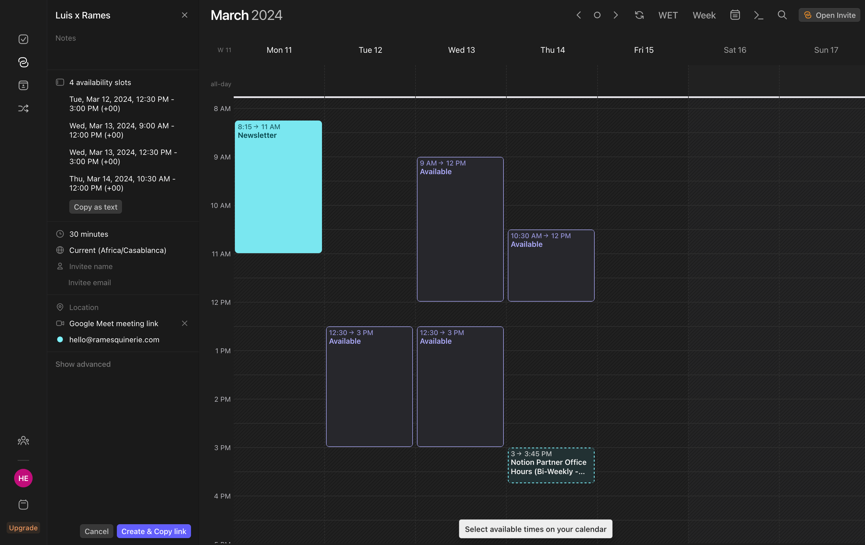 Morgen Open Invites