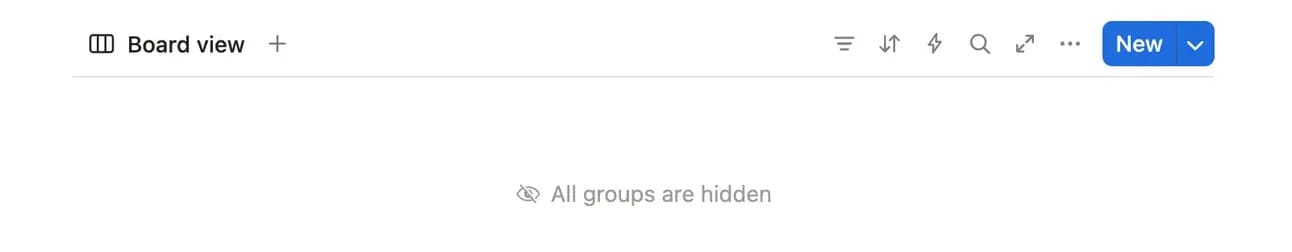Notion Board view hide groups