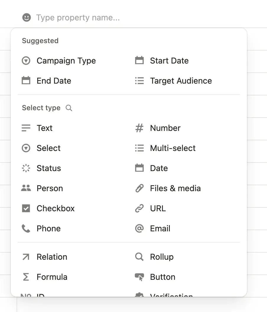 Notion's new properties