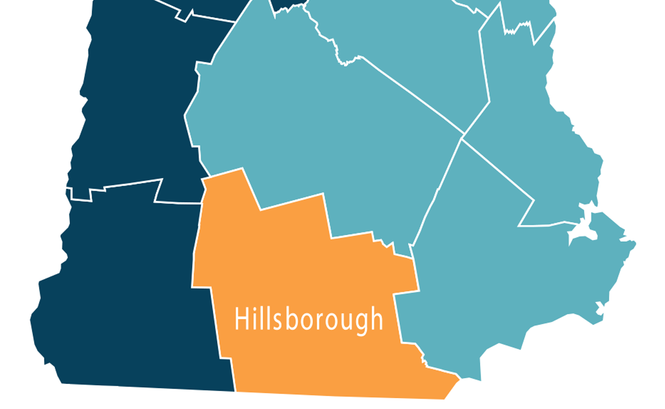 map of hillsborough county nh