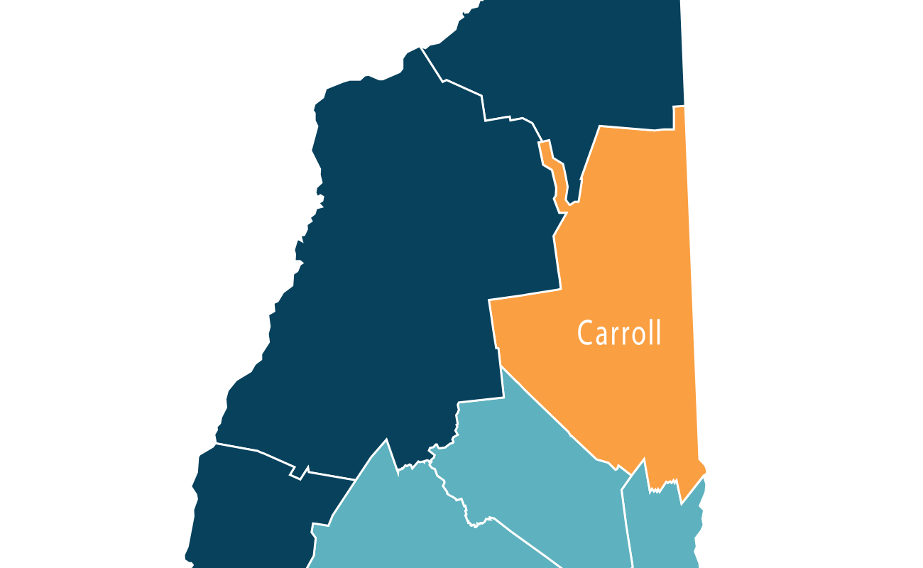map of carroll county nh