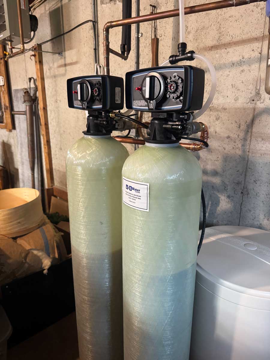 A & B Water treatment tanks installed in Tuftonboro, New Hampshire