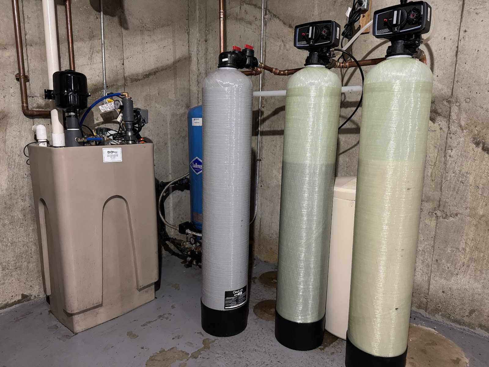 A & B Water Consultants radon water and iron removal installation in New Ipswich, New Hampshire