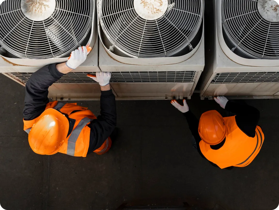 HVAC workers