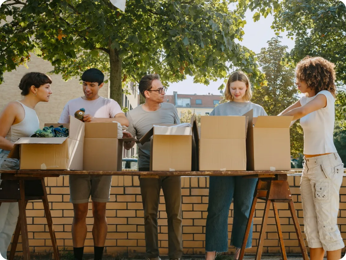 Group organizing boxes