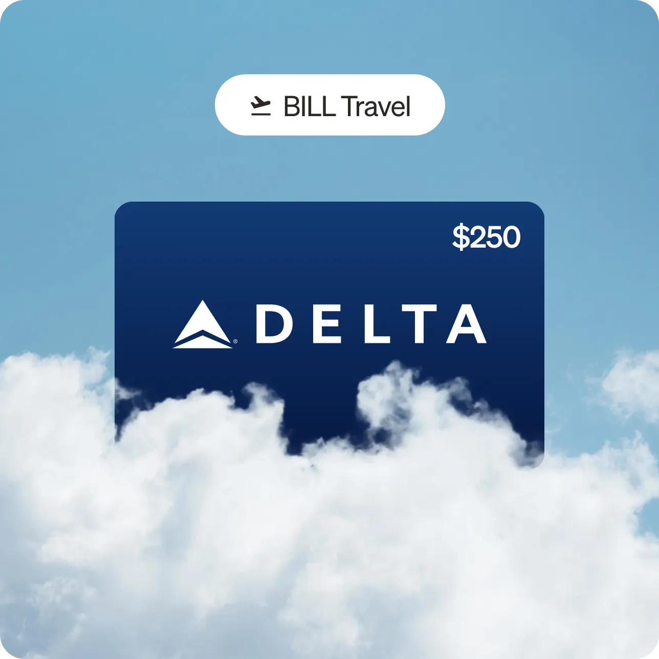 Delta gift card BILL Travel