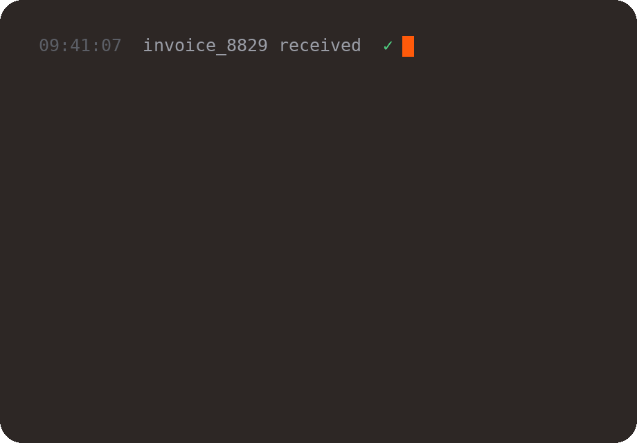 Invoicing agent log
