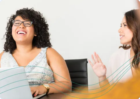 image of two publishers on computer