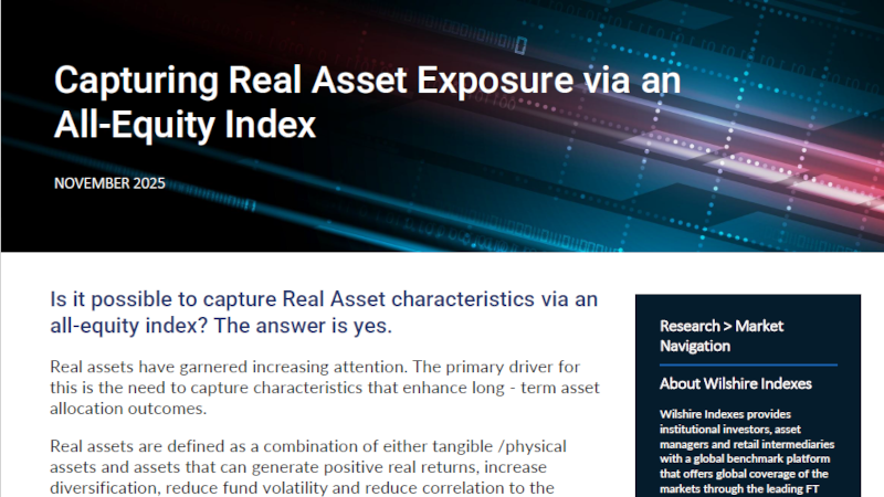 Capturing Real Asset Exposure via an All-Equity Index